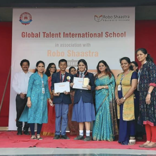 Winners of Robo Shaastra at Global Talent International School
